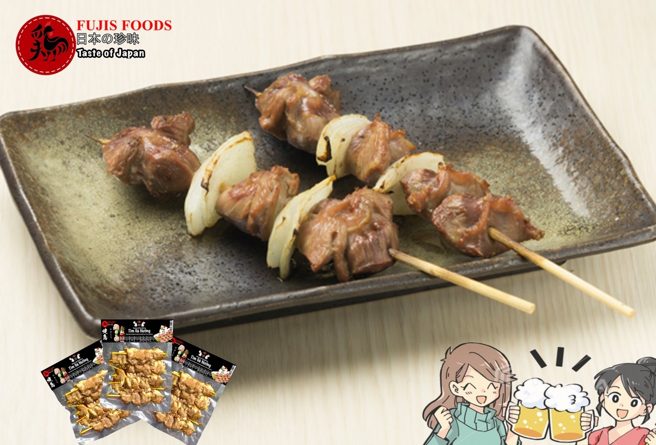 TIM GÀ XIÊN NƯỚNG